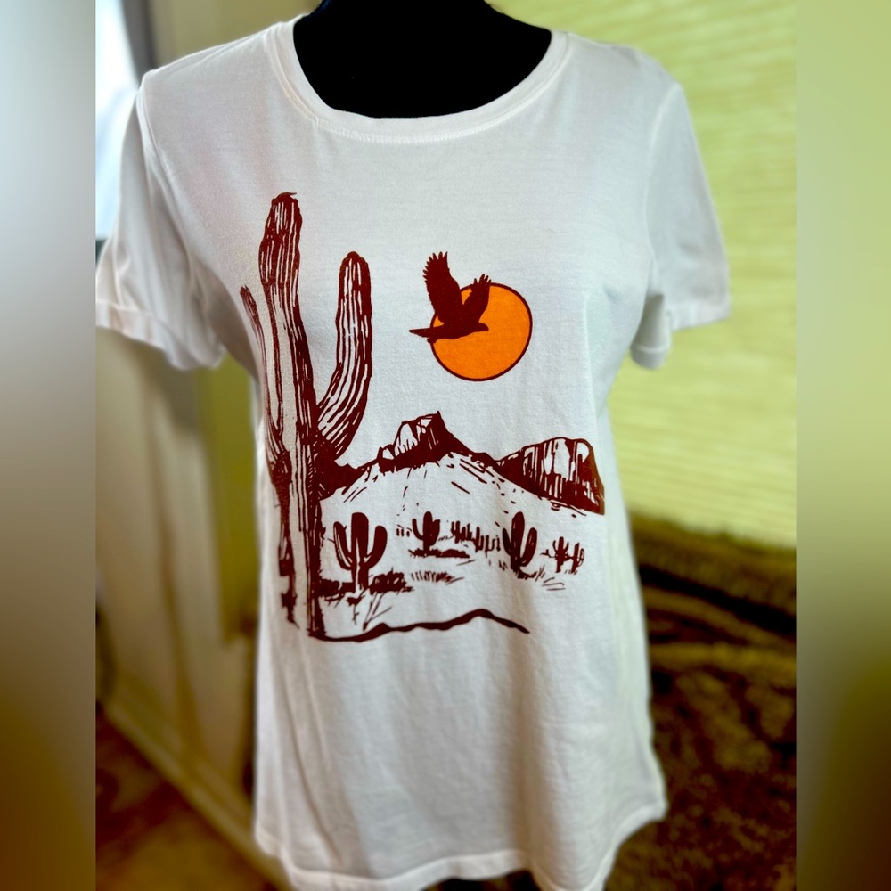 Stylized Western Themed Graphic T